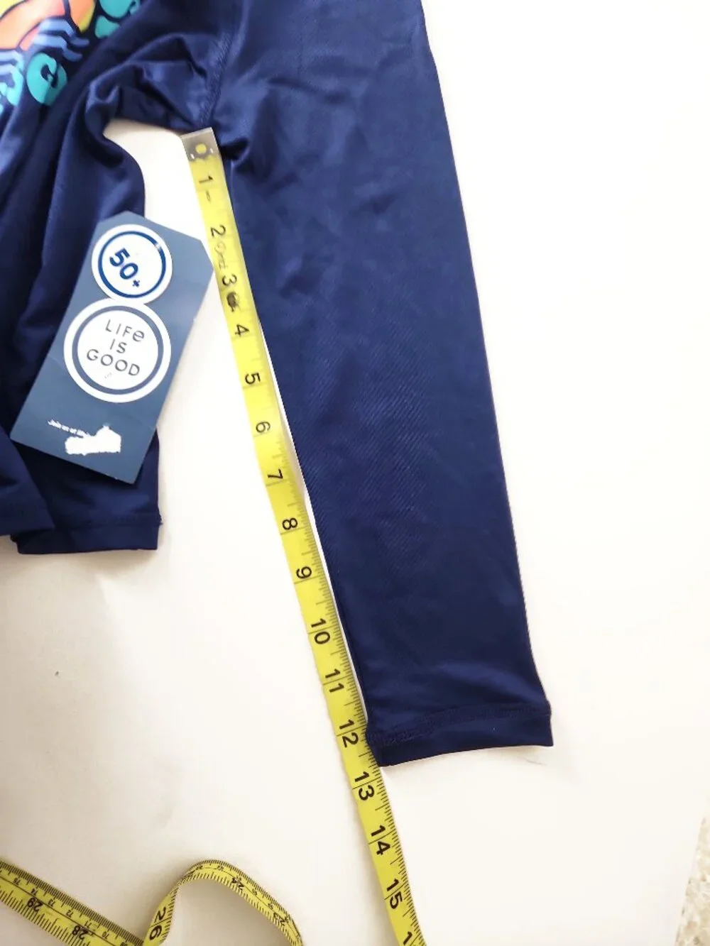 Kids Life Is Good long sleeve sunshirt rashguard navy M unisex boys girls NWT